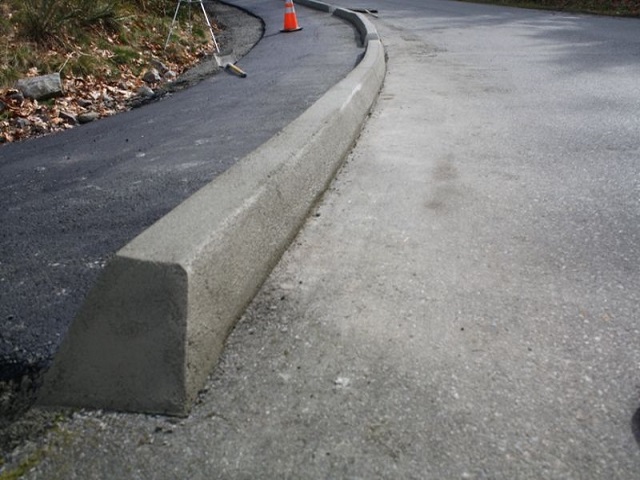 Curb and sidewalk work